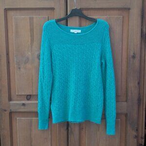 LOFT Sweater Boatneck Teal Size Medium Soft and Cozy!